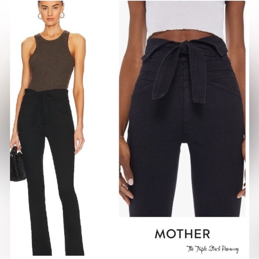 Mother The Triple Stack Runaway High Waist Flare Jeans in Not Guilty Women’s 30